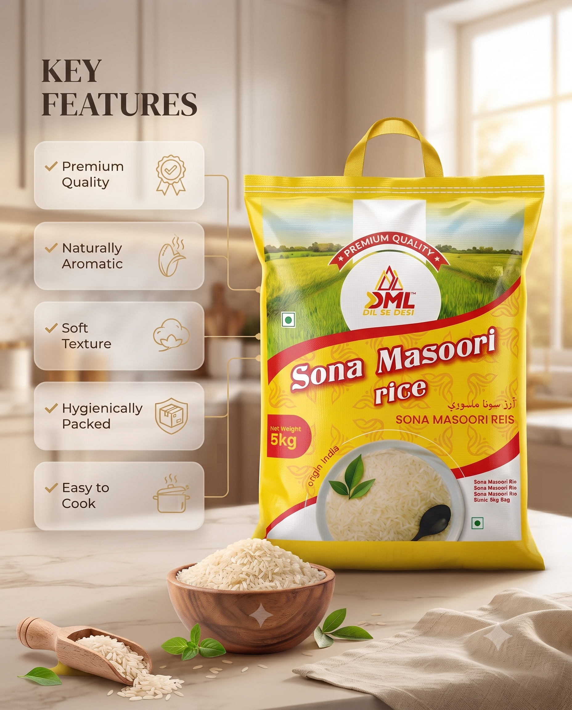 Premium Sona Masoori Rice